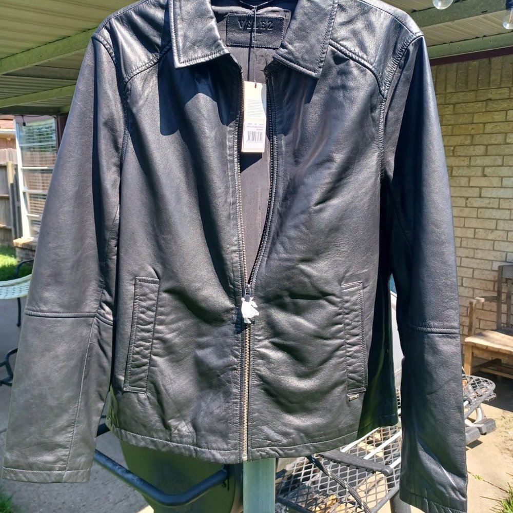 Men's Lambskin Leather Jacket Size Large